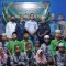 PWI Tala dan PT JBG melakukan foto bersama anak yatim usai buka puasa bersama.