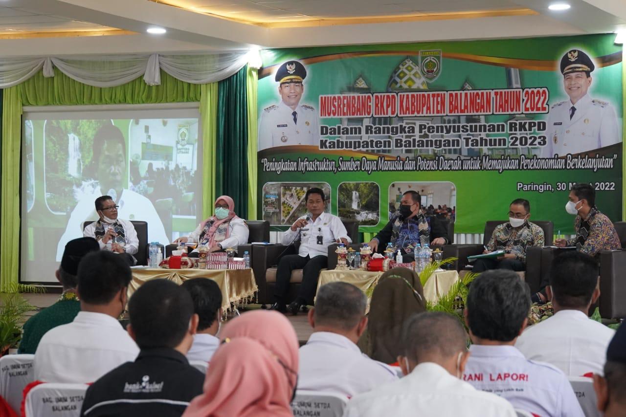 Bupati Balangan, Abdul Hadi, hadir dalam kegiatan musrembang