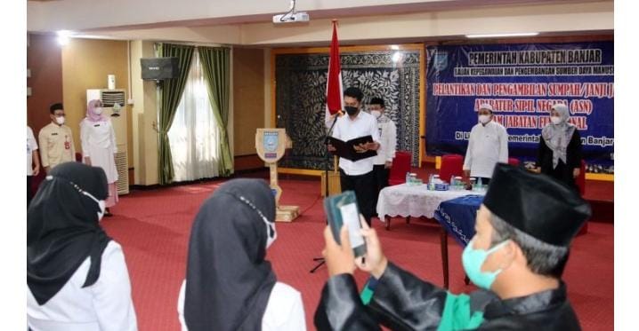 Bupati Banjar Lantik ASN Jabatan Fungsional Lingkup Pemkab Banjar.