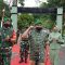 Danrem 101/Antasari Brgijen TNI Rudi Puruwito saat mengunjungi Kodim 1002/HST
