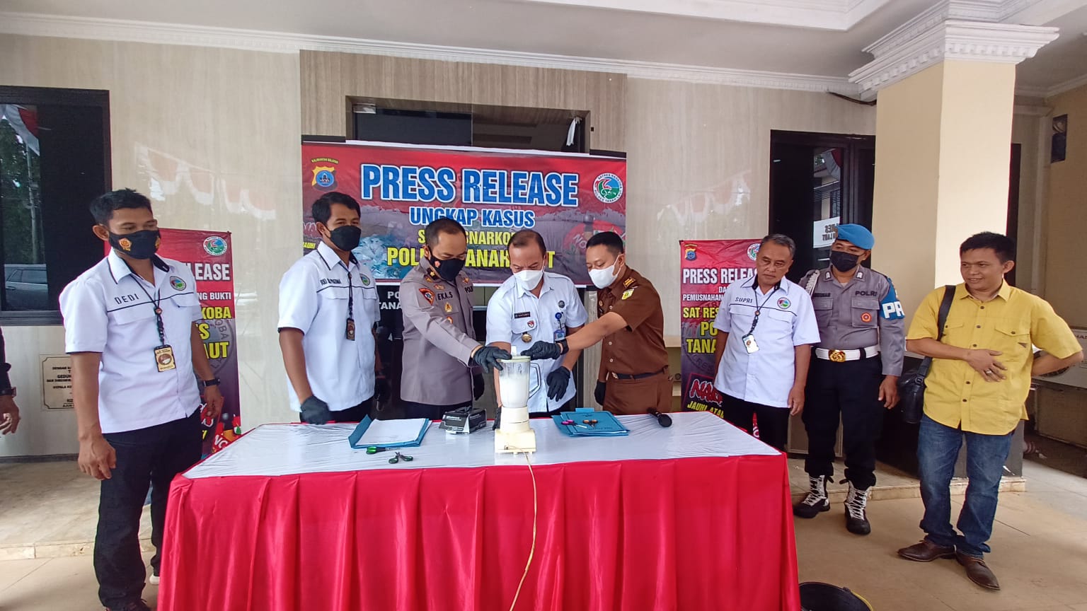 Polres Tala Musnahkan Barang Bukti Narkoba Seberat 102,36 Gram