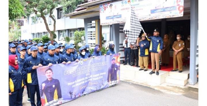 Bupati Saidi Mansyur Lepas Kontingen POPDA Banjar.