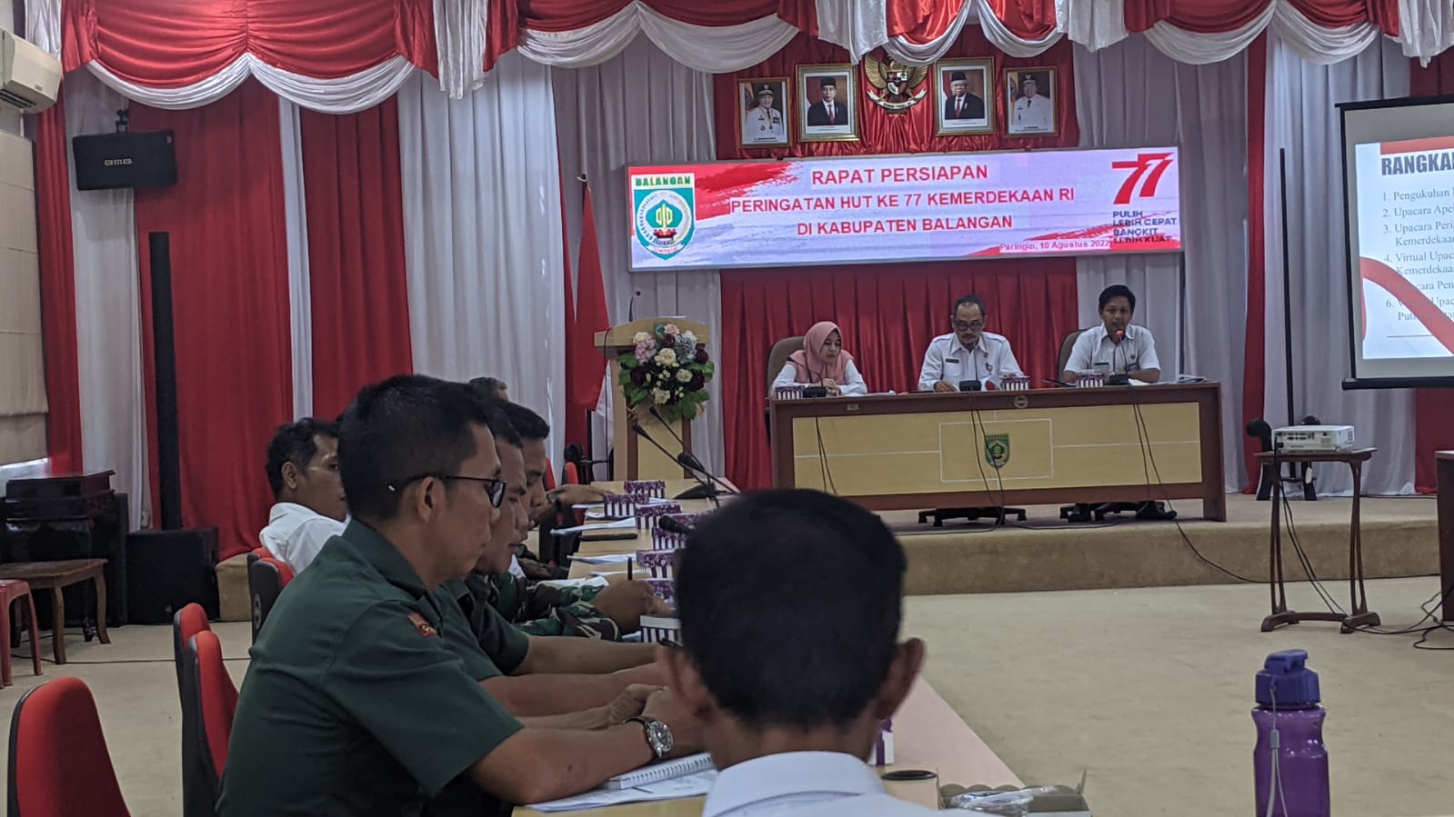 Kodim 1001/HSU-BLG Siap Dukung Pemkab Balangan Dalam Peringatan HUT RI Ke-77.