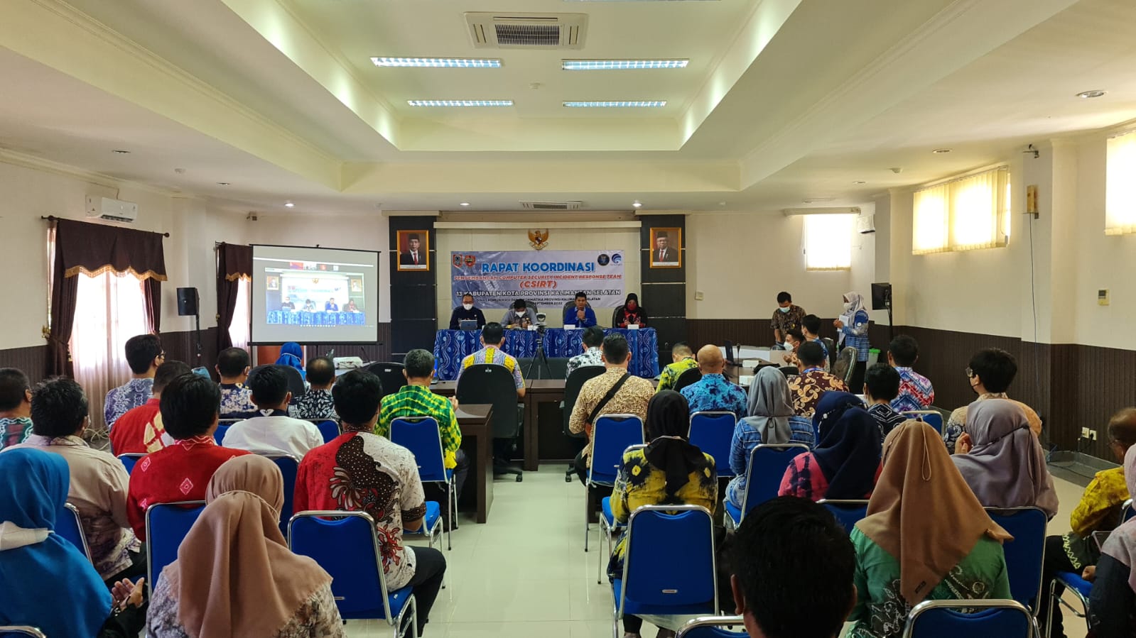 Pemerintah Provinsi Kalimantan Selatan menggelar rapat koordinasi Pengembangan Computer Security Incident Responden Team (CSIRT) di Aula Dinas Komunikasi dan Informatika Pemprov Kalsel Banjarbaru, Kamis (22/9/2022).