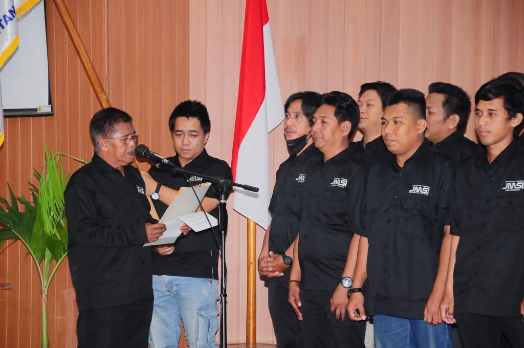 Jaringan Media Siber Indonesia (JMSI) Provinsi Kalimantan Selatan, periode 2020-2025 sah dilantik Sekretaris jenderal JMSI Pusat Eko Pamuji, di Aula Gawi Sabarataan Banjarbaru, Selasa (25/10/2022).