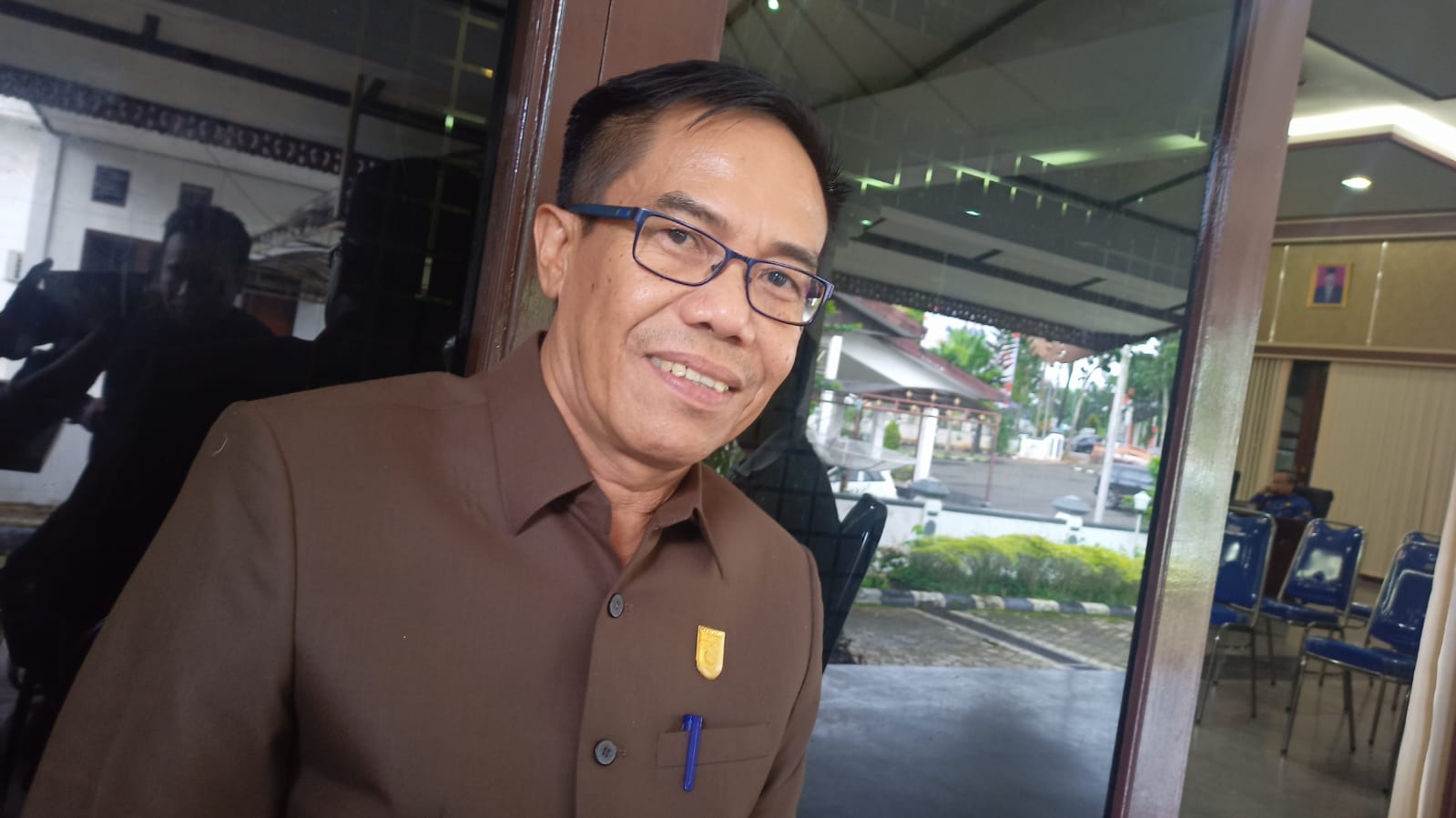 Ketua DPRD Tala Muslimin, saat di Temui di Rumah Paripurna DPRD Tala.