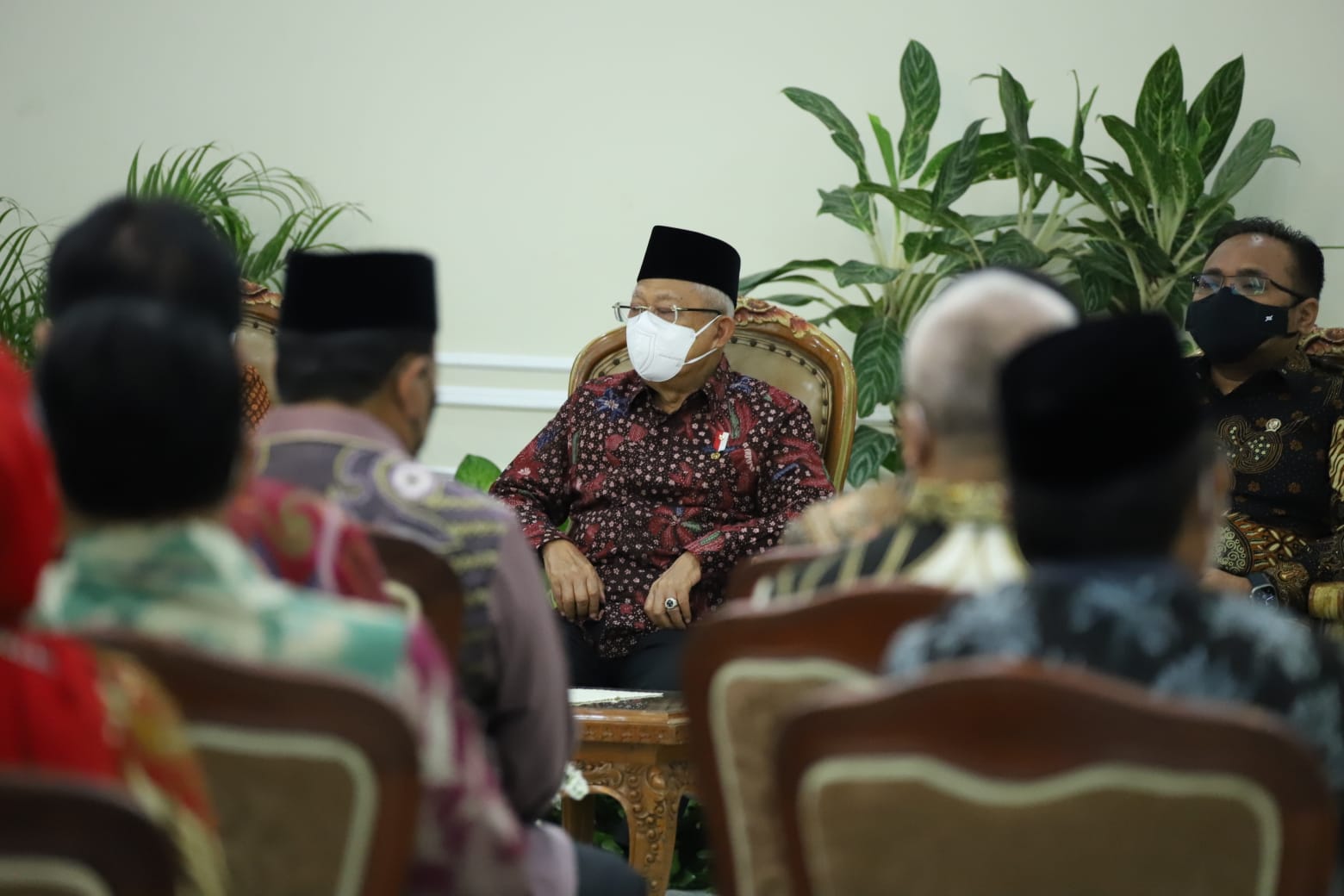 Wakil Presiden RI Ma'ruf Amin saat Pencanangan Reformasi Birokrasi Tematik dan Peresmian 26 Mal Pelayanan Publik (MPP) di Istana Wakil Presiden RI, Jakarta Senin (5/12/2022) siang.