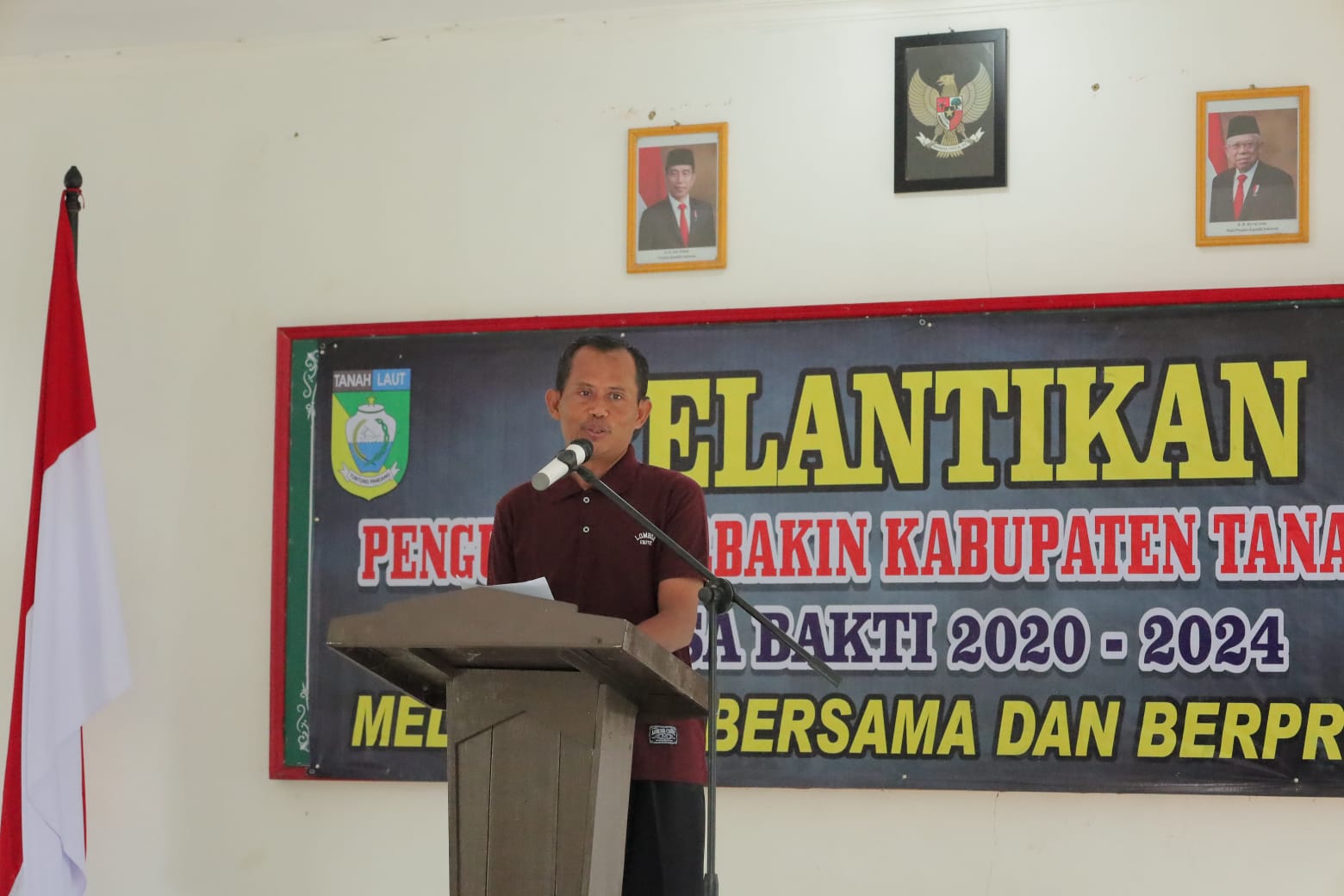 Bupati Tanah Laut HM Sukamta hadiri, pelantikan dan pengukuhan pengurus kabupaten Persatuan Menembak Indonesia (Perbakin) Tala Masa Bakti 2020-2024 di Aula Sapta Marga Kompi Senapan C Pelaihari, Jum'at (16/12) ( Dokumen Diskominfo)