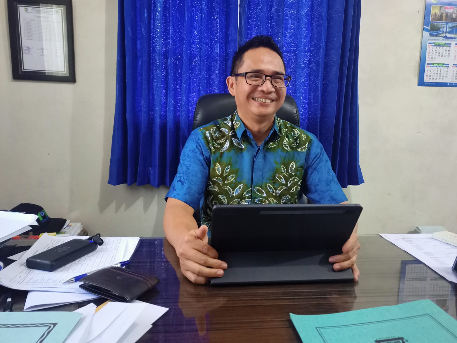 Direktur PDAM Tanah Laut Rudi Syahriansyah. ( Photo // Asep Sobari Jurnalis lenterakalimantan. com )