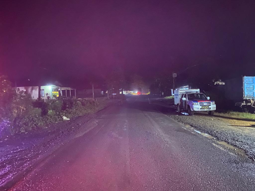 Lokasi kejadian tabrak lari di desa jilatan, Kecamatan Batu Ampar, Kabupaten Tanah Laut. Foto: Dok Satlantas Polres Tala