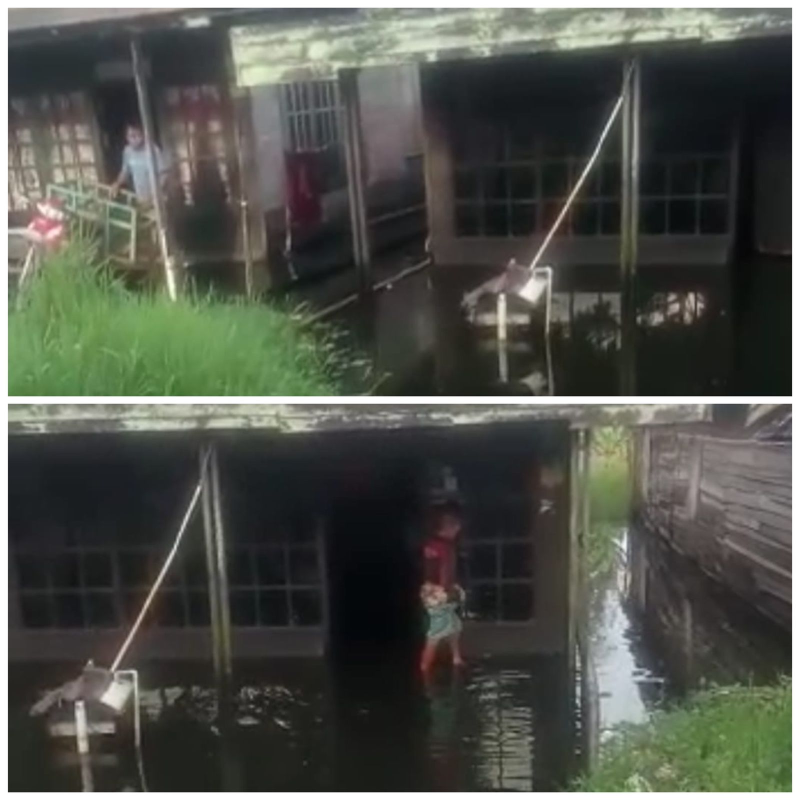 Situasi banjir yang merendam rumah warga di Desa Banua Raya, Kecamatan Bati-Bati. Foto: Dok. Pemerintah Desa Banua Raya