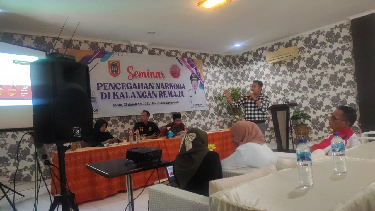 Gemnar Kalsel Gelar Seminar Pencegahan Narkoba di Hotel Niraz ( Foto Jurnalis/LK).