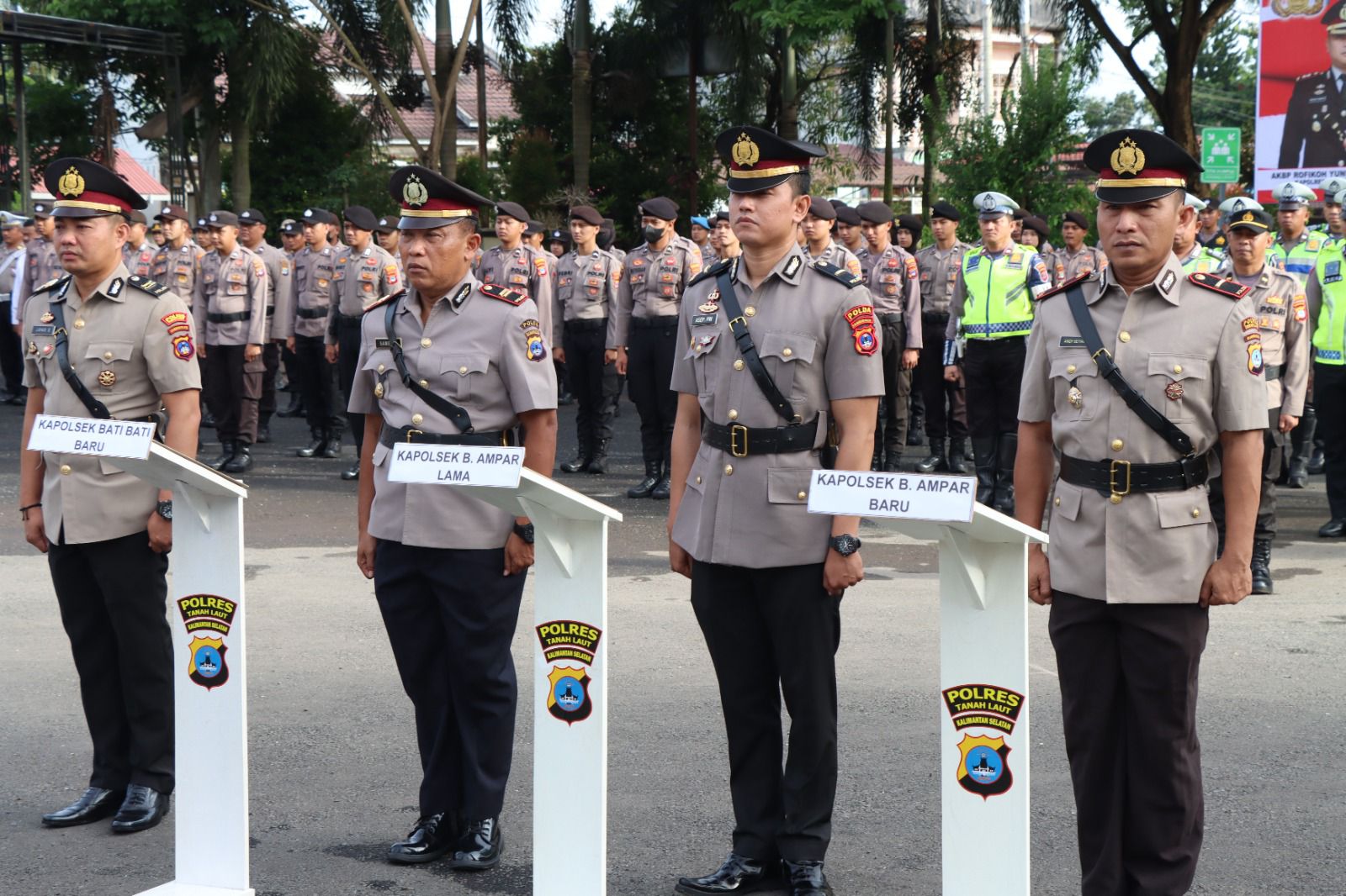 Acara Serah terima jabatan dipimpin langsung oleh Kapolres Tala AKBP Rofikoh Yunianto (Dok Polres Tala for lenteraKalimantan.com)