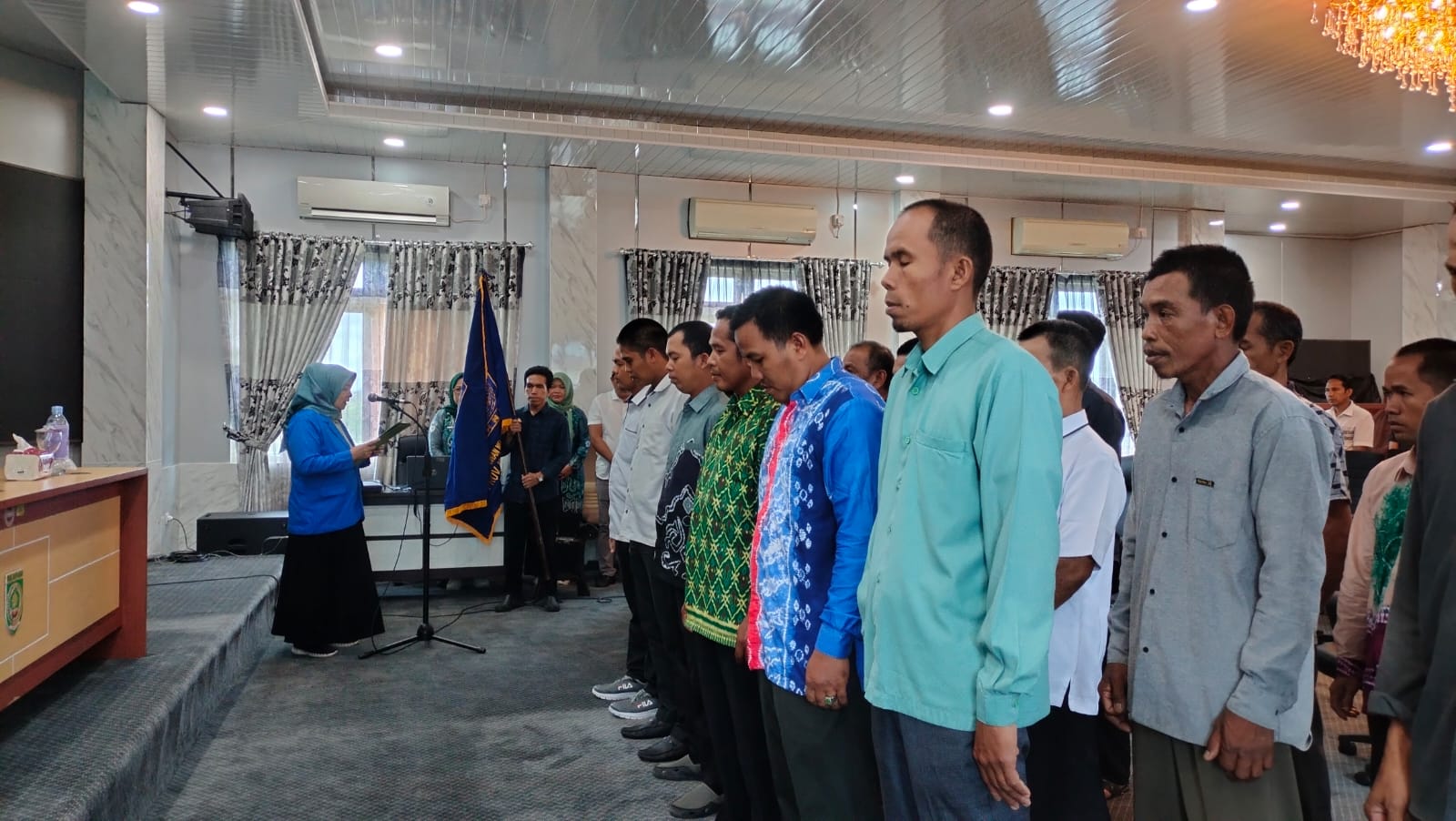 DPC Himpunan Nelayan Seluruh Indonesia (HNSI) Balangan resmi dilantik Bupati Abdul Hadi, bertempat di Aula Benteng Tundakan, Rabu (22/3/2022). Foto: lenterakalimantan.com/Rins