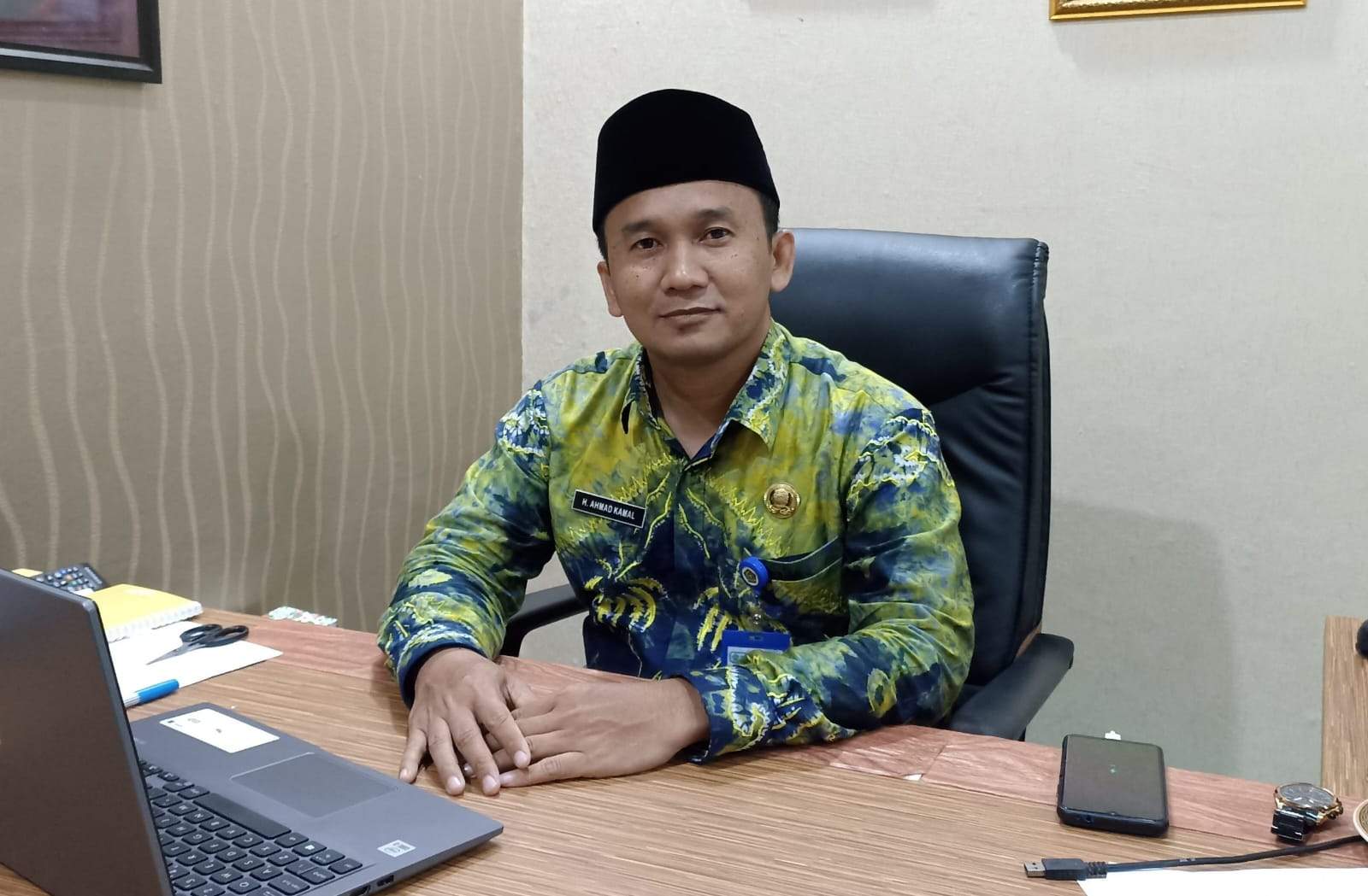 Kepala Kantor Kementerian Agama (Kemenag) Kabupaten Kotabaru H Ahmad Kamal. Foto: lenterakalimantan.com/Putri