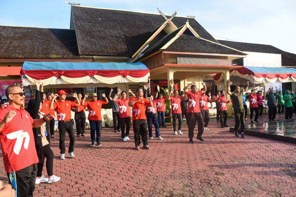 Kemeriahan Peringatan Hari Ulang Tahun (HUT) ke-77 Bhayangkara tahun 2023 di Muara Teweh, Foto: Umi Diskominfo Barut For LK-5W1H