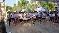 Ratusan pelari Colour Run 7,8K Barabai yang dengan penuh semangat mengikuti kegiatan. Foto: ID/lenterakalimantan.com