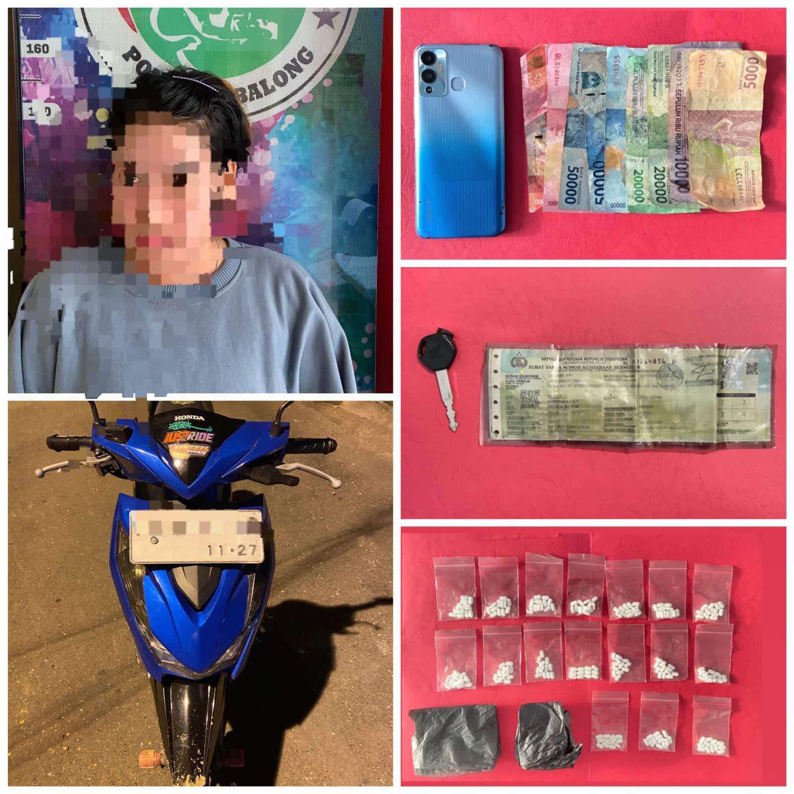 Pelaku S (26) dan barang bukti. Selasa, (12/9/2023). Foto: Humas Polres Tabalong.