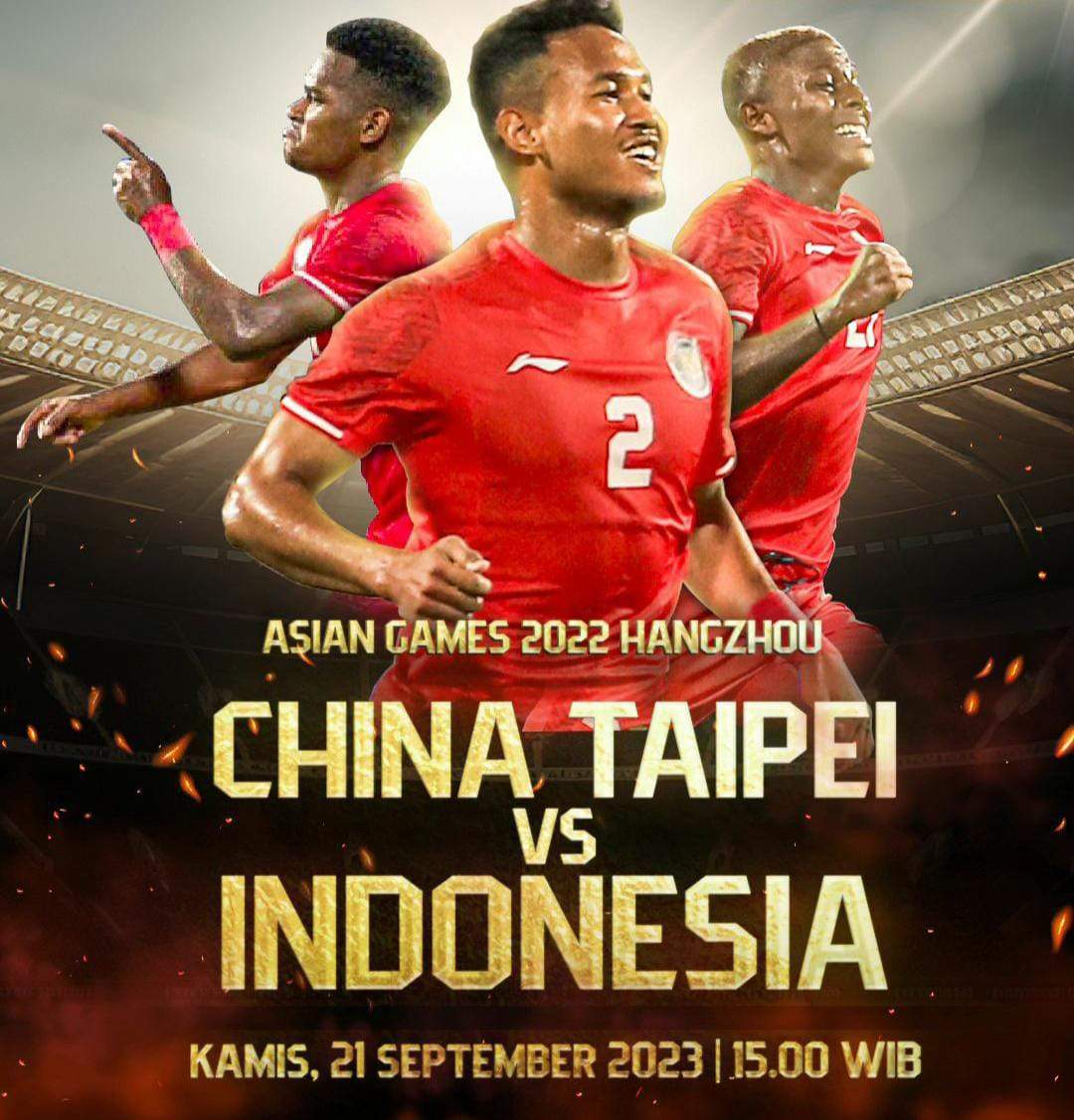 Jangan lupa saksikkan laga Indonesia U 24 vs Chinese Teipei siaran langsung RCTI dan live streaming Vision+. Foto: IG @pssi