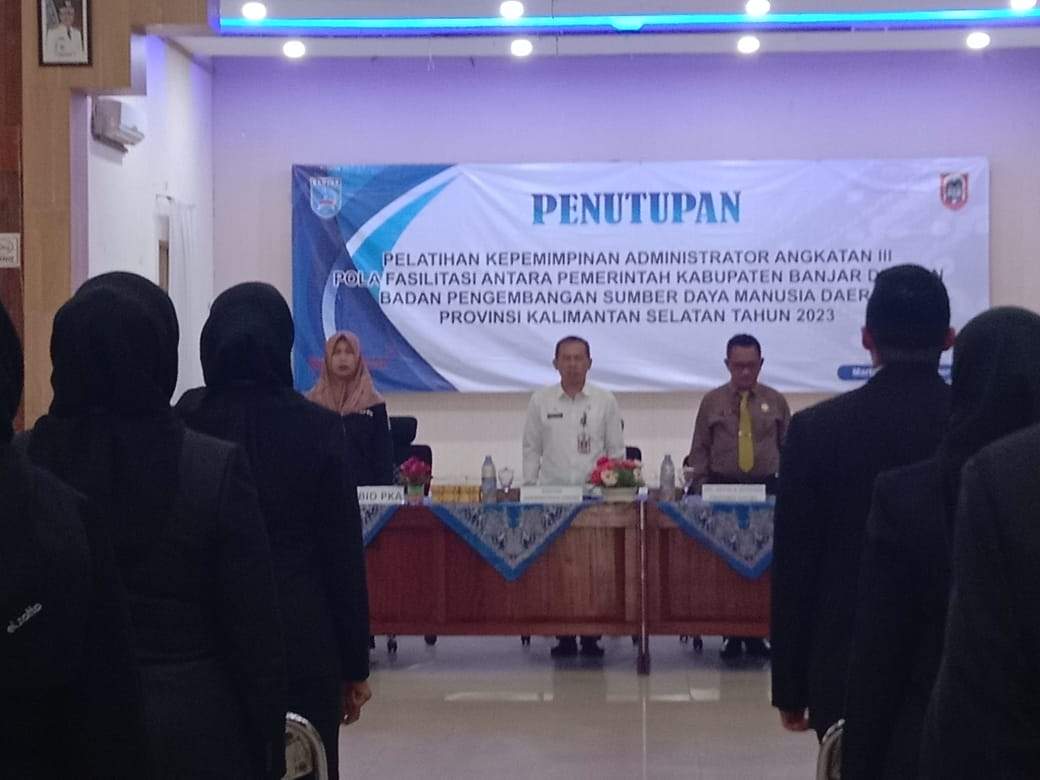 BKPSDM Banjar saat menggelar penutupan pelatihan kepemimpinan administrator angkatan III. Foto: Pemkab Banjar