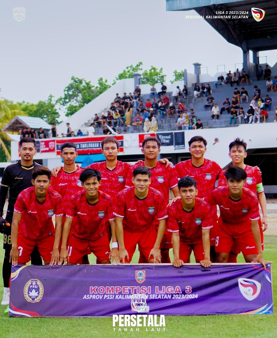 Para pemain Persatuan Sepak Bola Tanah Laut ( Persetala). Foto: IG @officialpersetala