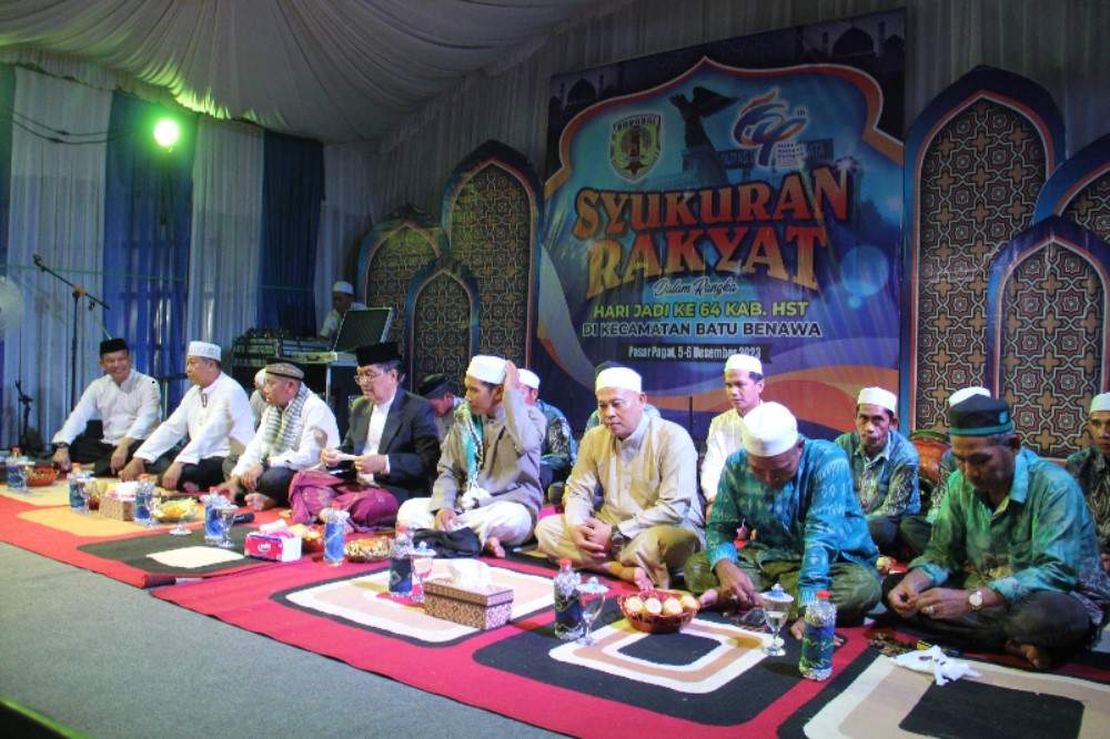 Peringatan Hari Jadi Kabupaten HST ke-64 di Kecamatan Batu Benawa. Foto Prokom HST