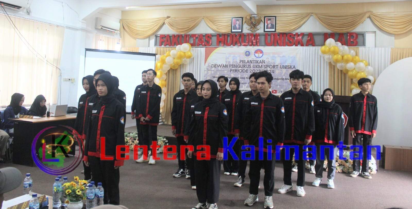 Pelantikan Kepengurusan Unit Kegiatan Mahasiswa (UKM) Sport Uniska Periode 2023-2024 yang dilaksanakan di Gedung D lantai 2 Fakultas Hukum Uniska. Foto: Arsyad/lenterakalimantan.com