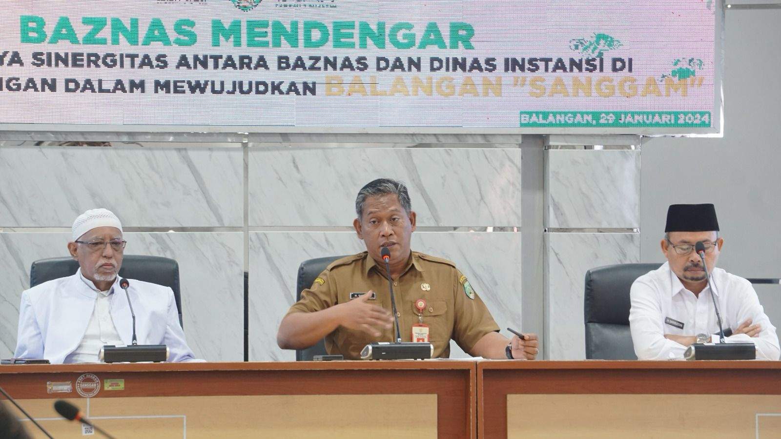 Sekretaris Daerah Balangan, Sutikno saat menyampaikan sambutan di forum Baznas Mendengar. Foto: MC Balangan 5w1h