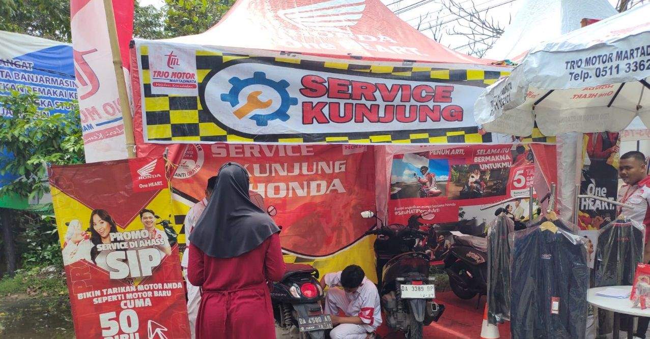Trio Motor Martadinata saaat menyediakan Servis Kunjung di Kantor Kecamatan Banjarmasin Selatan. Foto: PT Trio Motor for LK