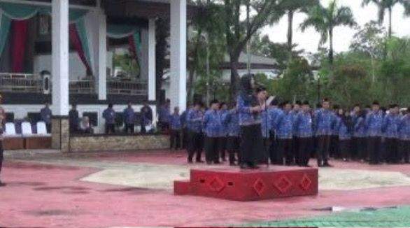 Pemkab Tabalong saat Gelar Upacara Hari Kesadaran Nasional. Foto: Pemkab Tabalong