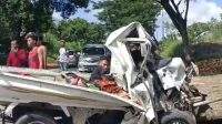 Kejadian kecelakaan di Jalan Nasional Ahmad Yani Desa Tajau Pecah, Kabupaten Tanah Laut. Minggu (14/4/2024)