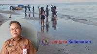 Suasana pantai di Tala dan PLT Kadispar Tala. Foto: dok. Asep/lenterakalimantan.com