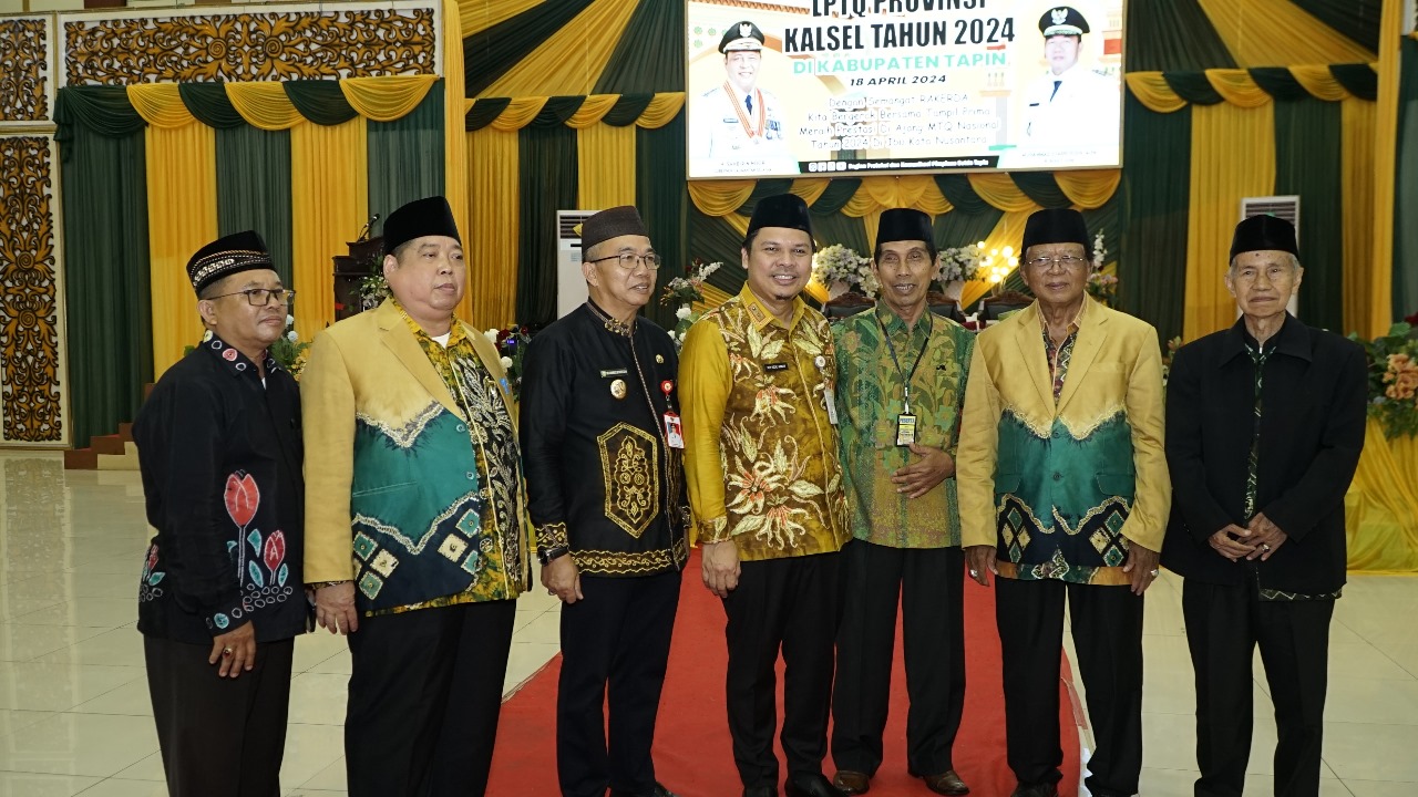 Rapat kerja daerah lembaga pengembangan tilawatil qur'an (LPTQ) Provinsi Kalsel di Pendopo Galuh Bastari, pada Kamis (18/4/2024).