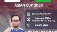 Pemkab HST yang menggelar nonbar Semi Final Piala Asia U-23. Foto Humas Bupati HST