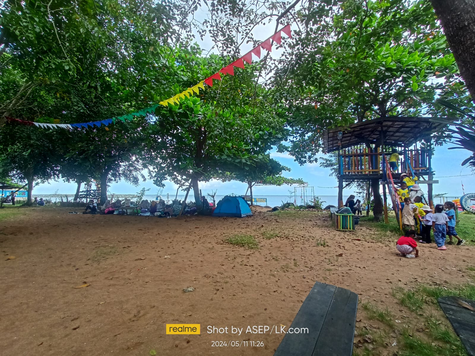Lokasi di Pantai THR Takisung, Kecamatan Takisung, Kabupaten Tanah Laut. Foto: dok. Asep/lenterakalimantan.com
