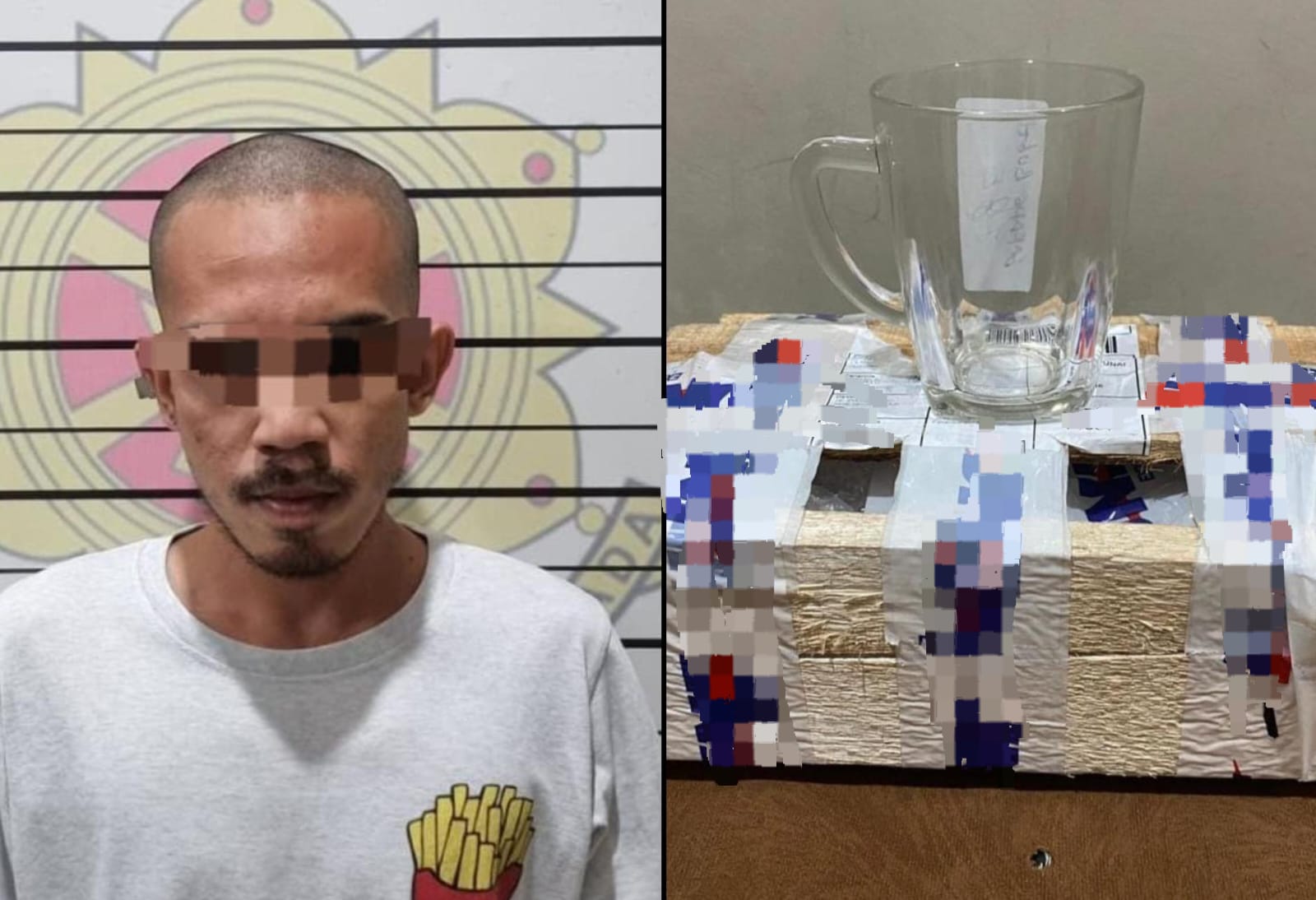 Pria berinisial CA (25) beserta barang bukti yang berhasil di sita. Foto: Humas Polres Tabalong