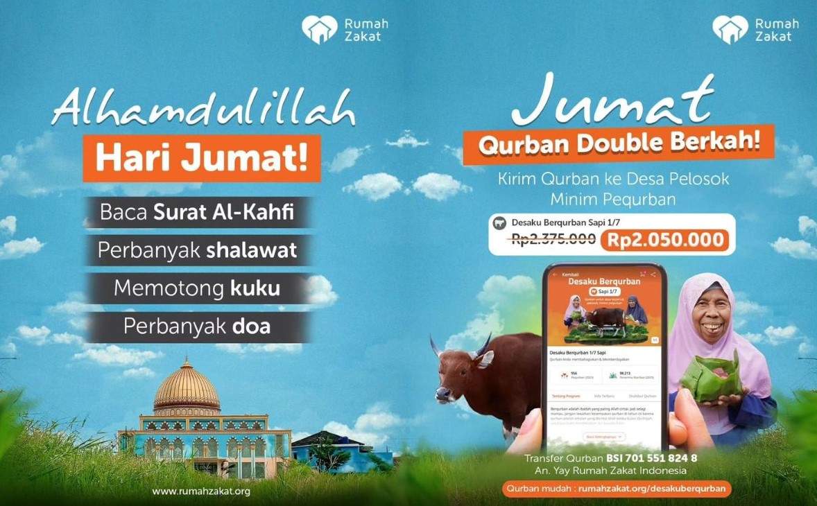 Pamflet qurban double berkah. Foto: Rumah Zakat