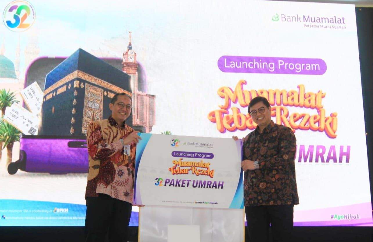PT. Bank Muamalat Indonesia Tbk launching program "Muamalat Tebar Rezeki" menabung berhadiahkan umrah. Foto: Bank Muamalat