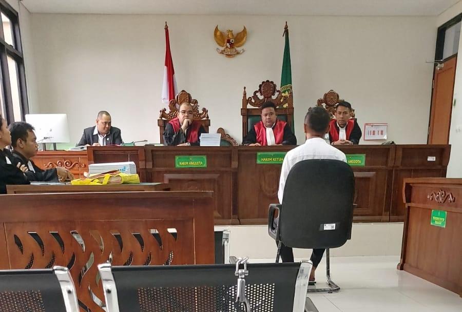 Setyawan Priyambodo di persidangan PN Cikarang.