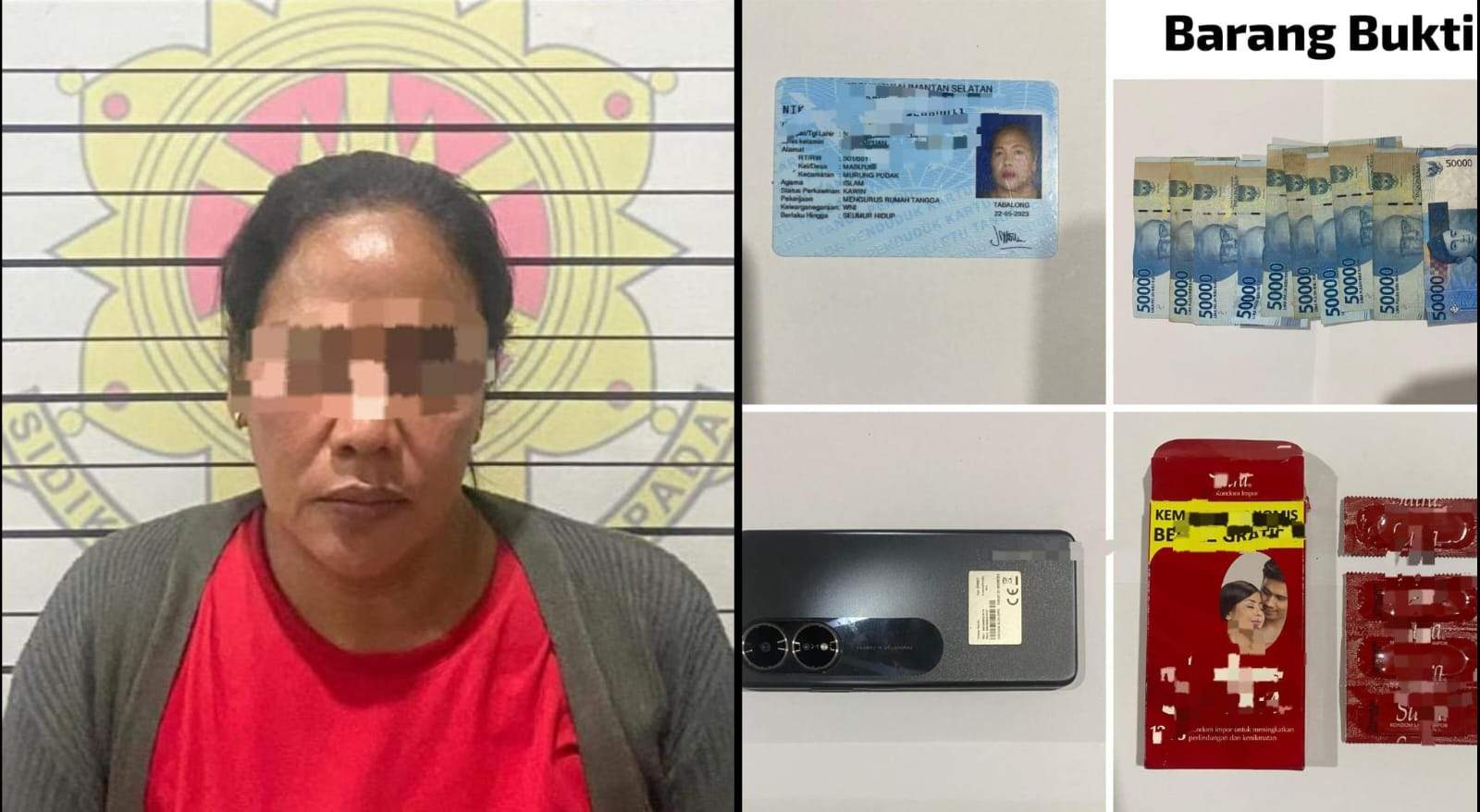 Tersangka TWH beserta barang bukti yang berhasil diamankan jajaran Satuan Reserse Kriminal Polres Tabalong. Foto: Humas Polres Tabalong