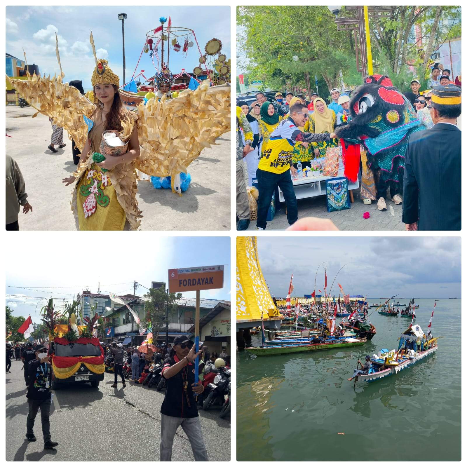 Karnaval FBS 2024 di Siring Laut Kotabaru dan lomba perahu hias. Foto: Putri/lenterakalimantan.com