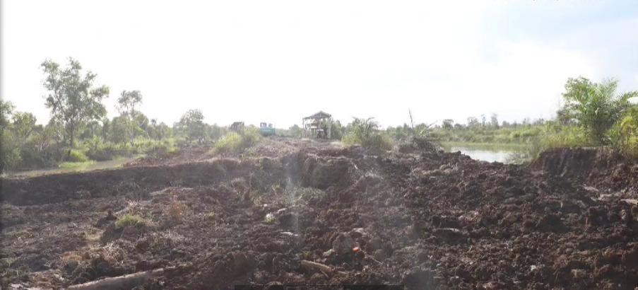 lokasi penambangan berlian tanpa izin di wilayah Dusun II Desa Banyu Irang, Kecamatan Bati-Bati