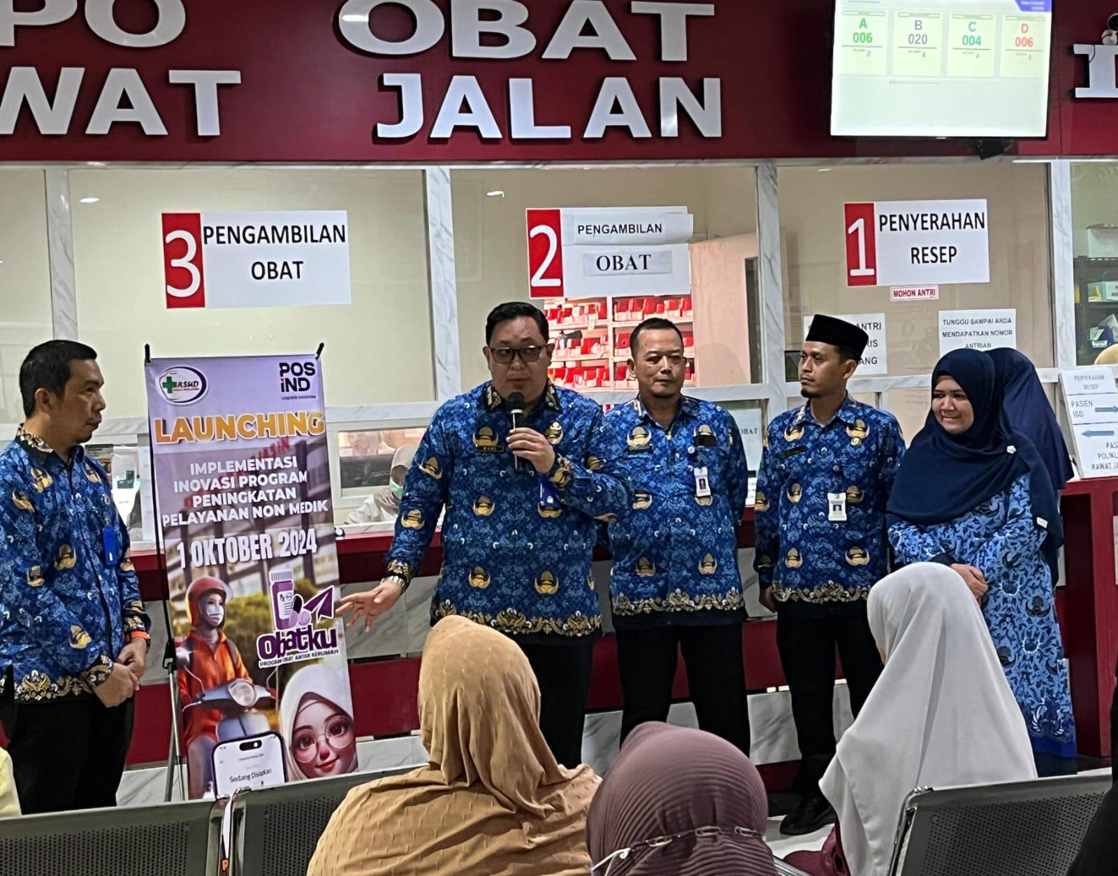 Kegiatan RSUD Hadji Boejasin dan PT Pos Indonesia dalam Program Obatku. Foto: dok. Humas RSUD Hadji Boejasin