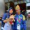 Teks Foto: Mulyani dan Mahyudi peraih medali perak dan perunggu dari kontingen Kalimantan Selatan. Foto: Kiriman