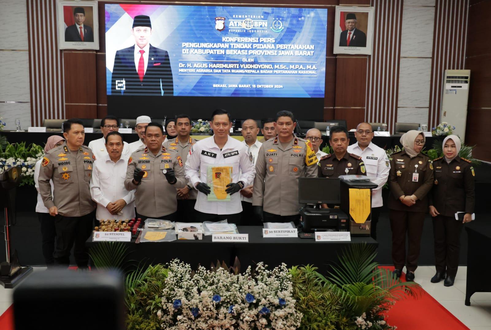 Menteri AHY Kembali Gebuk Mafia Tanah di Jawa Barat. Foto: Humas Kementerian ATR/BPN