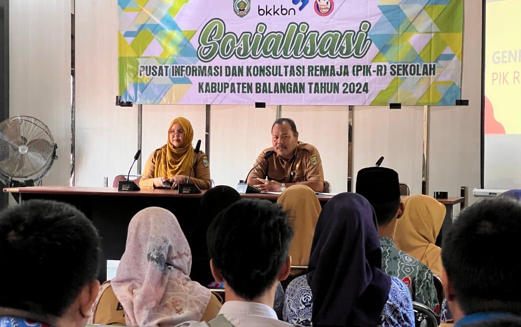 DP3A P2KB PMD Kabupaten Balangan mengadakan sosialisasikan PIK-R Sekolah 2024, di Aula Dharma Serta, Paringin Selatan. Foto : Windi/lenterakalimantan.com.
