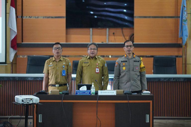 Rakoor Kesiapan Pelaksanaan Pilkada Kabupaten Banjar tahun 2024, di Aula Barakat lantai 2 Kantor Bupati Banjar, Martapura, Senin (4/11/2024) pagi. Foto: Pemkab Banjar