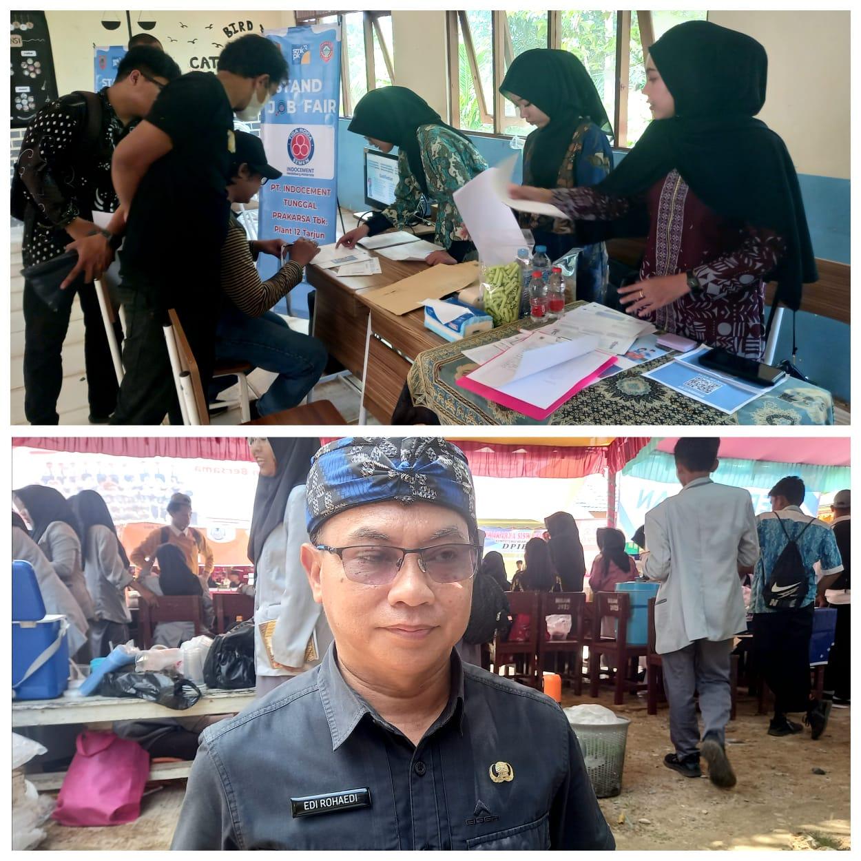 Kepala Sekolah SMKN 2 Kotabaru Edi Rohaedi saat membuka Even Job Fair Tahun 2024