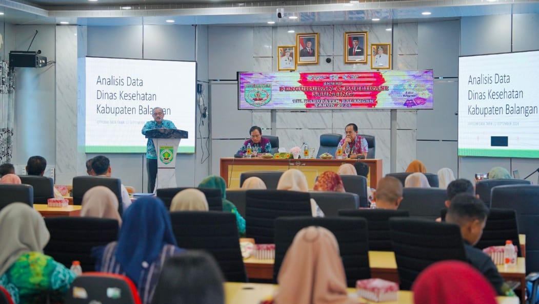 Dinkes Balangan gelar pengukuran dan publikasi aksi ketujuh dalam upaya pencegahan stunting tingkat kabupaten yang berlangsung di Aula Benteng Tundakan, Kamis (7/11/2024). Foto: Windi/lenterakalimantan.com
