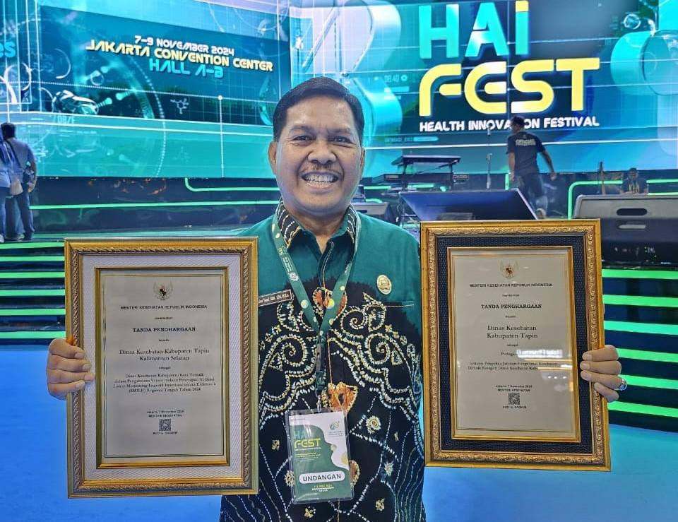 Dinkes Tapin Raih Dua Penghargaan di HAI FEST 2024